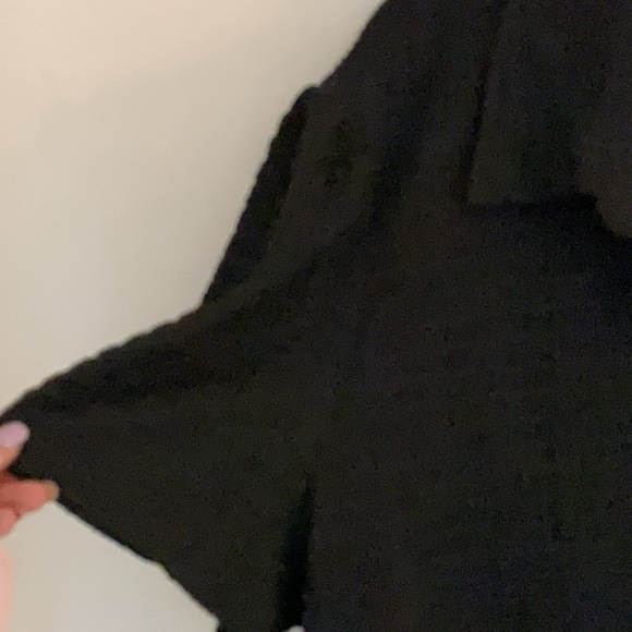 Philosophy Textured Short Sleeve Button Up Top, Size 3X, Black, NWT - Picture 3 of 12